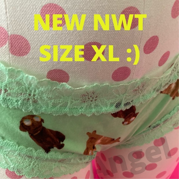 PINK Victoria’s Secret Puppy Dog Sunglasses Panty Size Extra Large VsPink NWT - Picture 1 of 11